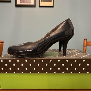 Elegant Navy Patent Leather Heels